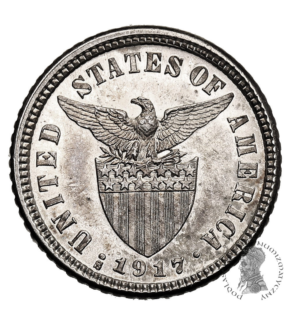 Philippines, US Administration. 10 Centavos 1917 S