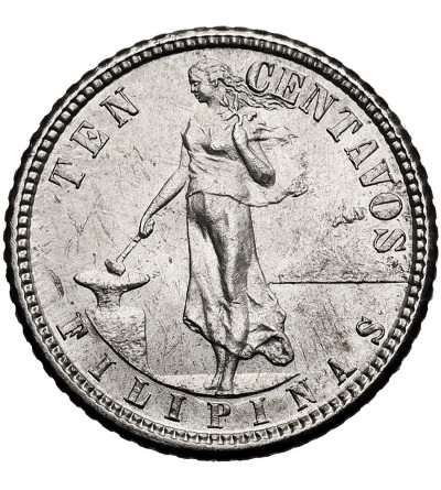 Philippines, US Administration. 10 Centavos 1917 S