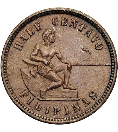 Filipiny, Amerykańska Administracja. 1/2 Centavo 1904