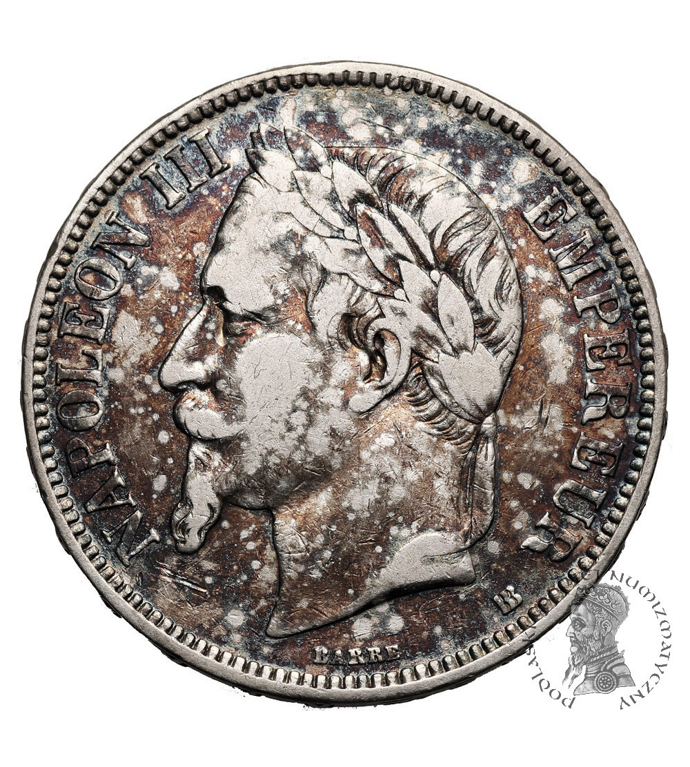 France, Napoleon III (1852-1870). 5 Francs 1868 A, Paris