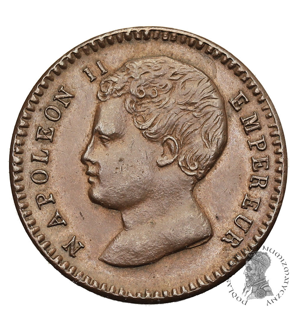 France, Napoleon II (1811-1832), pretender to the throne. ESSAI 1 Centime 1816 (1860), Brussels (Würden)