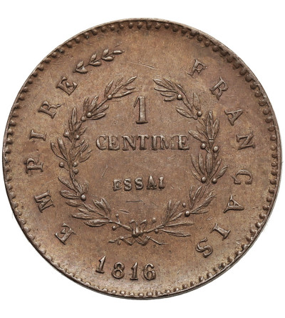 France, Napoleon II (1811-1832), pretender to the throne. ESSAI 1 Centime 1816 (1860), Brussels (Würden)