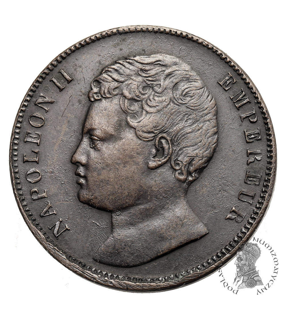 France, Napoleon II (1811-1832), pretender to the throne. ESSAI 5 Centimes 1816 ( 1860), Brussels (Würden) France, Napoleon II (1811-1832), pretender to the throne. ESSAI 5 Centimes 1816 ( 1860), Brussels (Würden)