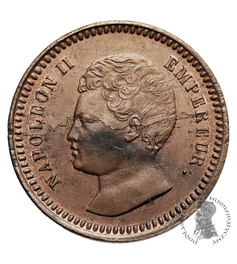 France, Napoleon II (1811-1832), pretender to the throne. ESSAI 10 Centimes 1816 (1860), Brussels (Würden)
