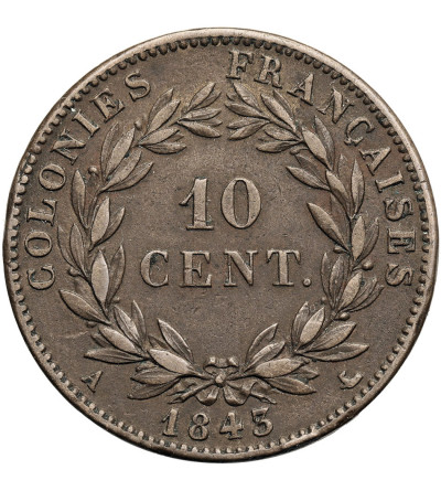 French Colonies, Louis Philippe I (1830-1848). 10 Centimes 1843 A, minted for Marquesas Islands
