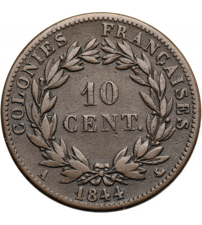 Francuskie Kolonie, Ludwik Filip I (1830-1848). 10 Centimes 1844 A, bite dla Markiz