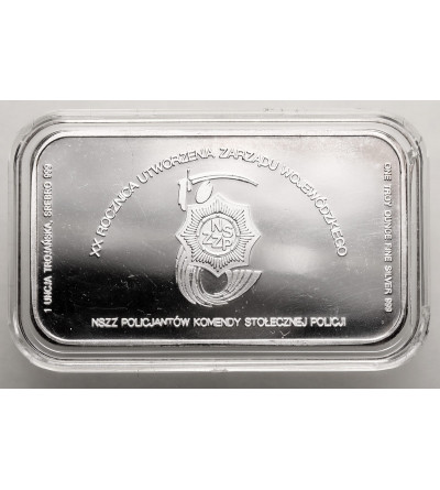 Poland. Silver bar Ag 1 Oz .999, Trade Union of Police Officers of the Capital City