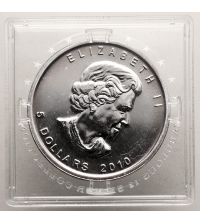 Kanada, Elżbieta II (1952-2022). 5 dolarów 2010, Liść Klonowy - Ag 1 Oz .999