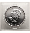 Kanada, Elżbieta II (1952-2022). 5 dolarów 2010, Liść Klonowy - Ag 1 Oz .999