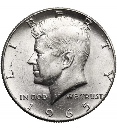USA. 1/2 ,,Kennedy Half Dollar" 1965, Filadelfia
