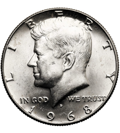 USA. 1/2 ,,Kennedy Half Dollar" 1968 D, Denver