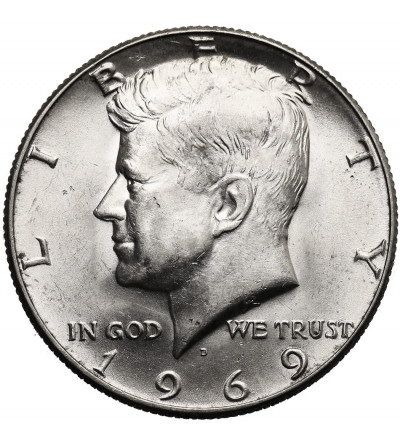 USA. 1/2 ,,Kennedy Half Dollar" 1969 D, Denver