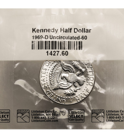 USA. 1/2 “Kennedy Half Dollar” 1969 D, Denver