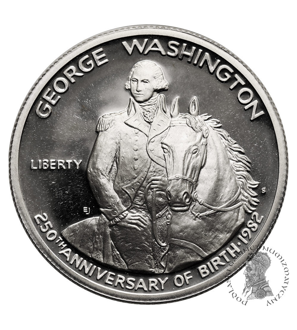 USA. 1/2 Dollar 1982 S, San Francisco, 250th Anniversary of George Washington's Birthday - Proof