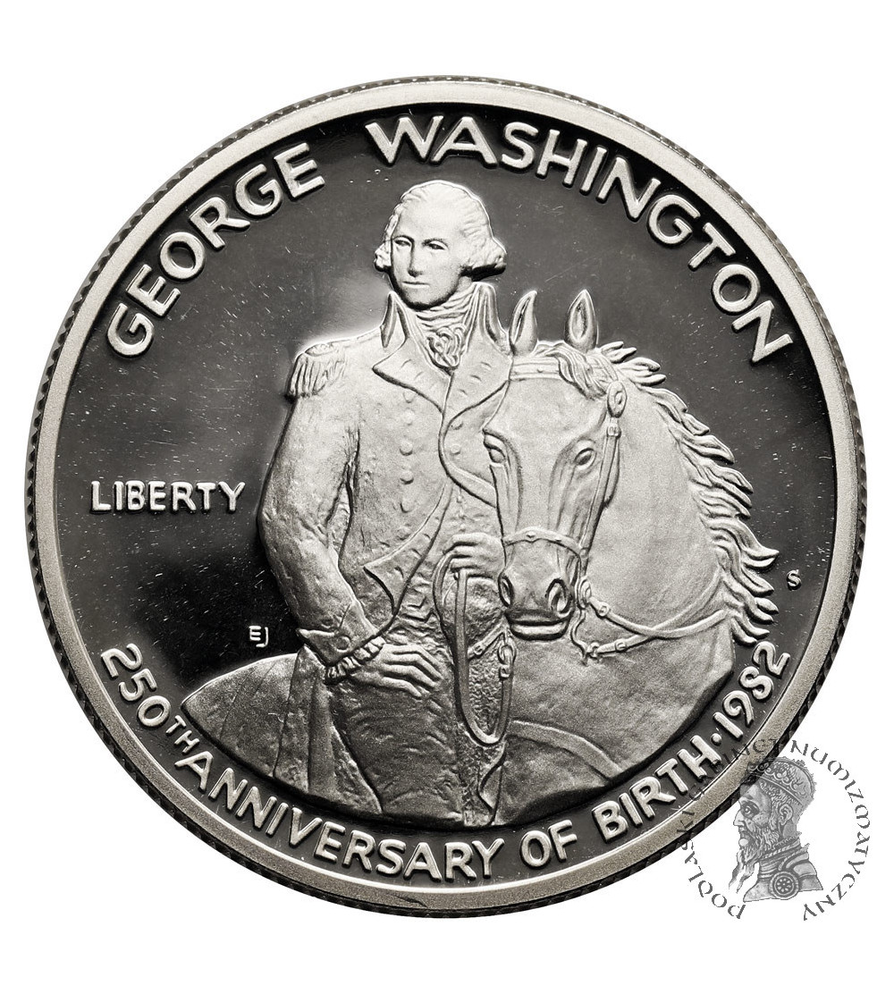 USA. 1/2 Dollar 1982 S, San Francisco, 250th Anniversary of George Washington's Birthday - Proof