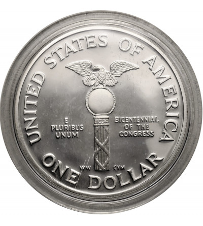 USA. 1 dolar 1989 S, San Francisco, 200 Rocznica Kongresu - Proof