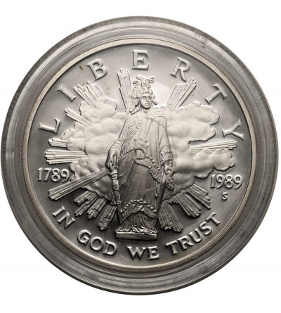 USA. 1 Dollar 1989 S, San Francisco, Bicentennial of the Congress - Proof