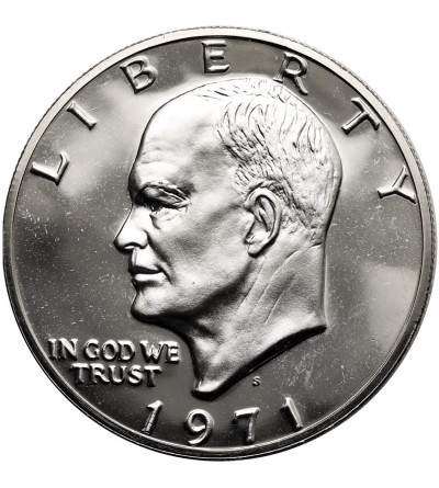 USA. 1 Dollar 1971 S, San Francisco, "Eisenhower Dollar" - Proof