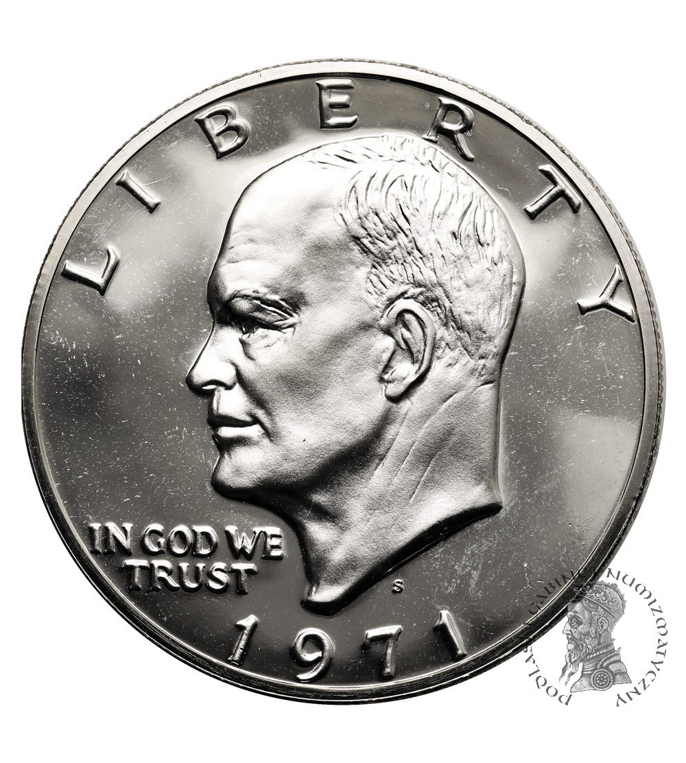 USA. 1 Dollar 1971 S, San Francisco, "Eisenhower Dollar" - Proof