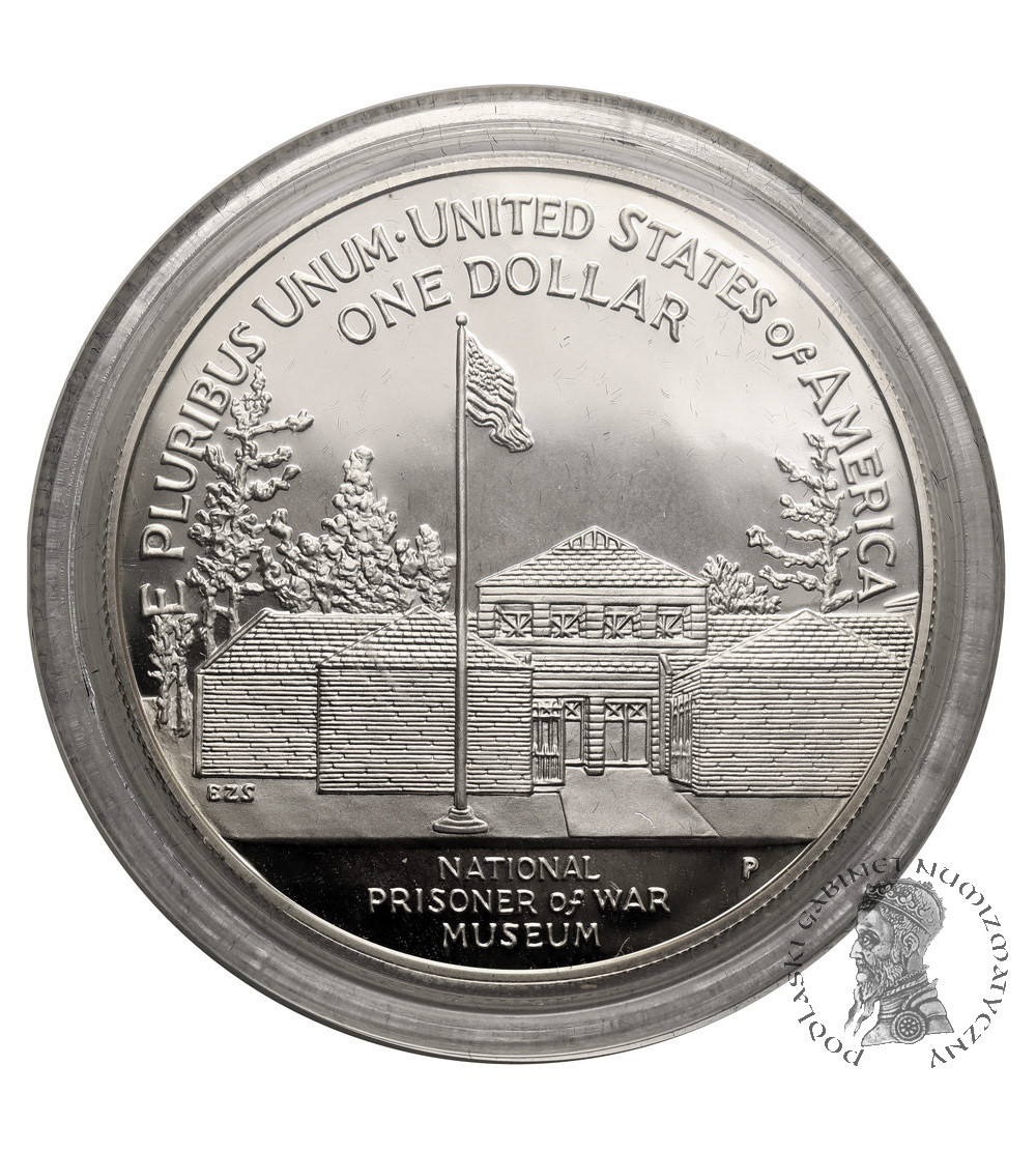 USA. 1 dolar 1994 P, Filadelfia, Narodowe Muzeum Jeńców Wojennych - Proof USA. 1 dolar 1994 P, Filadelfia, Narodowe Muzeum Jeńców Wojennych - Proof
