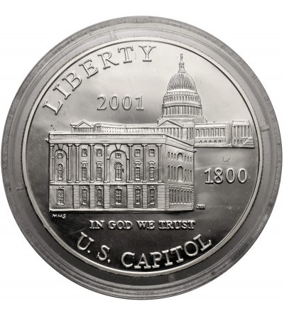 USA. 1 dolar 2001 P, Filadelfia, "U.S. Capitol", Centrum dla Zwiedzających Kapitol - Proof