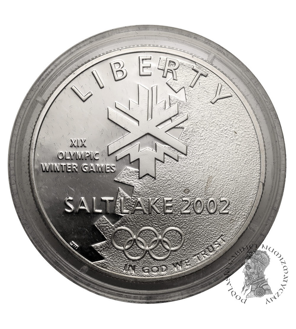 USA. 1 dolar 2002 P, Filadelfia, XIX Zimowe Igrzyska Olimpijskie w Salt Lake City - Proof USA. 1 dolar 2002 P, Filadelfia, XIX Zimowe Igrzyska Olimpijskie w Salt Lake City - Proof