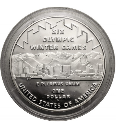 USA. 1 dolar 2002 P, Filadelfia, XIX Zimowe Igrzyska Olimpijskie w Salt Lake City - Proof