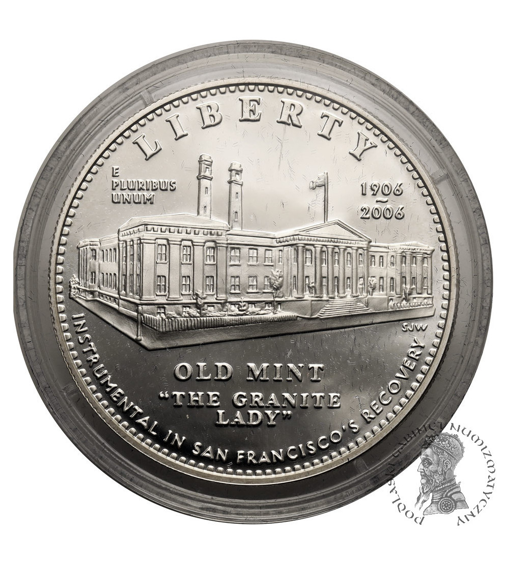 USA. 1 dolar 2006 S, San Francisco, Stulecie Starej Mennicy w San Francisco - Proof USA. 1 dolar 2006 S, San Francisco, Stulecie Starej Mennicy w San Francisco - Proof