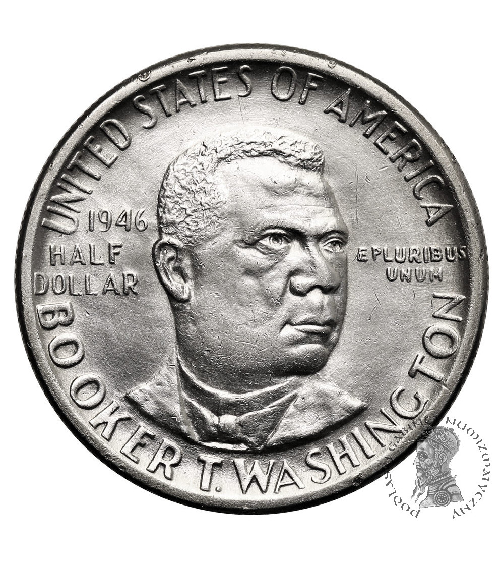 USA. 1/2 Dollar 1946, Philadelphia, Booker T. Washington Memorial USA. 1/2 Dollar 1946, Philadelphia, Booker T. Washington Memorial