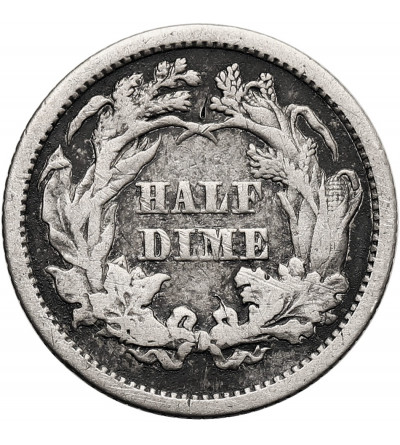 USA. 5 Cents / 1/2 Dime "Seated Liberty" 1862, Philadelphia