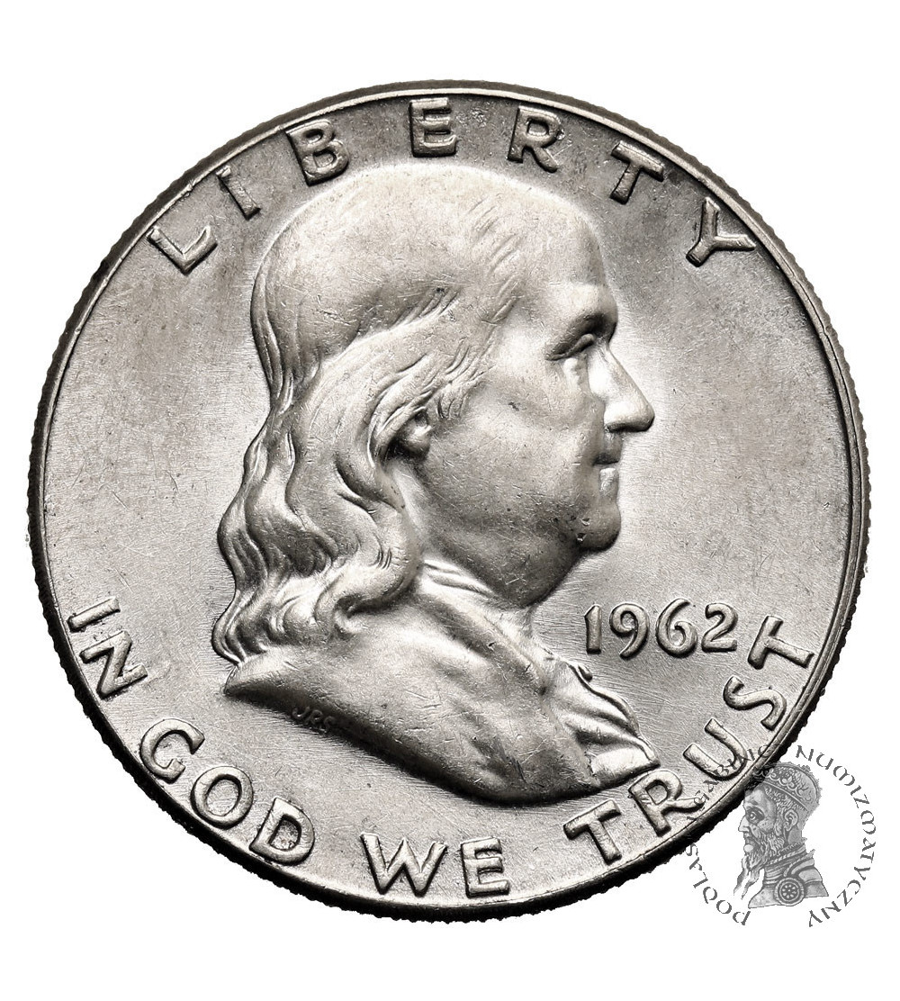USA. 1/2 dolara 1962, Filadelfia - ,,Franklin Half Dollar" USA. 1/2 dolara 1962, Filadelfia - ,,Franklin Half Dollar"