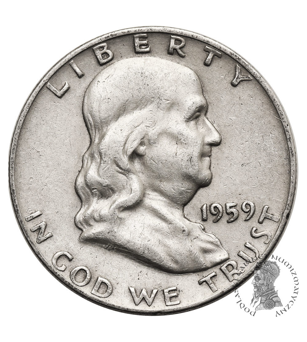 USA. 1/2 Dollar 1959 D, Denver - "Franklin Half Dollar" USA. 1/2 Dollar 1959 D, Denver - "Franklin Half Dollar"