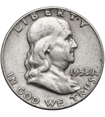 USA. 1/2 Dollar 1958 D, Denver - "Franklin Half Dollar"