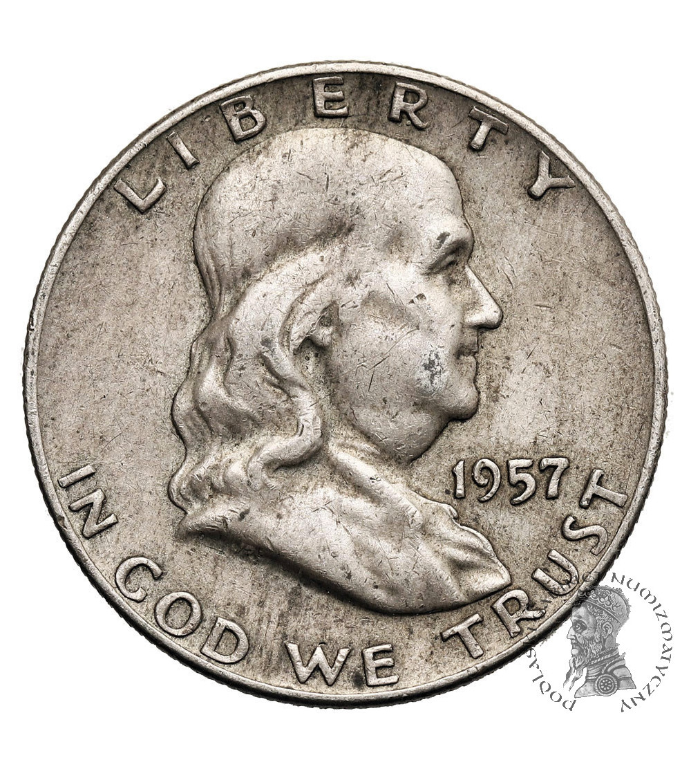 USA. 1/2 dolara 1957 D, Denver - ,,Franklin Half Dollar" USA. 1/2 dolara 1957 D, Denver - ,,Franklin Half Dollar"