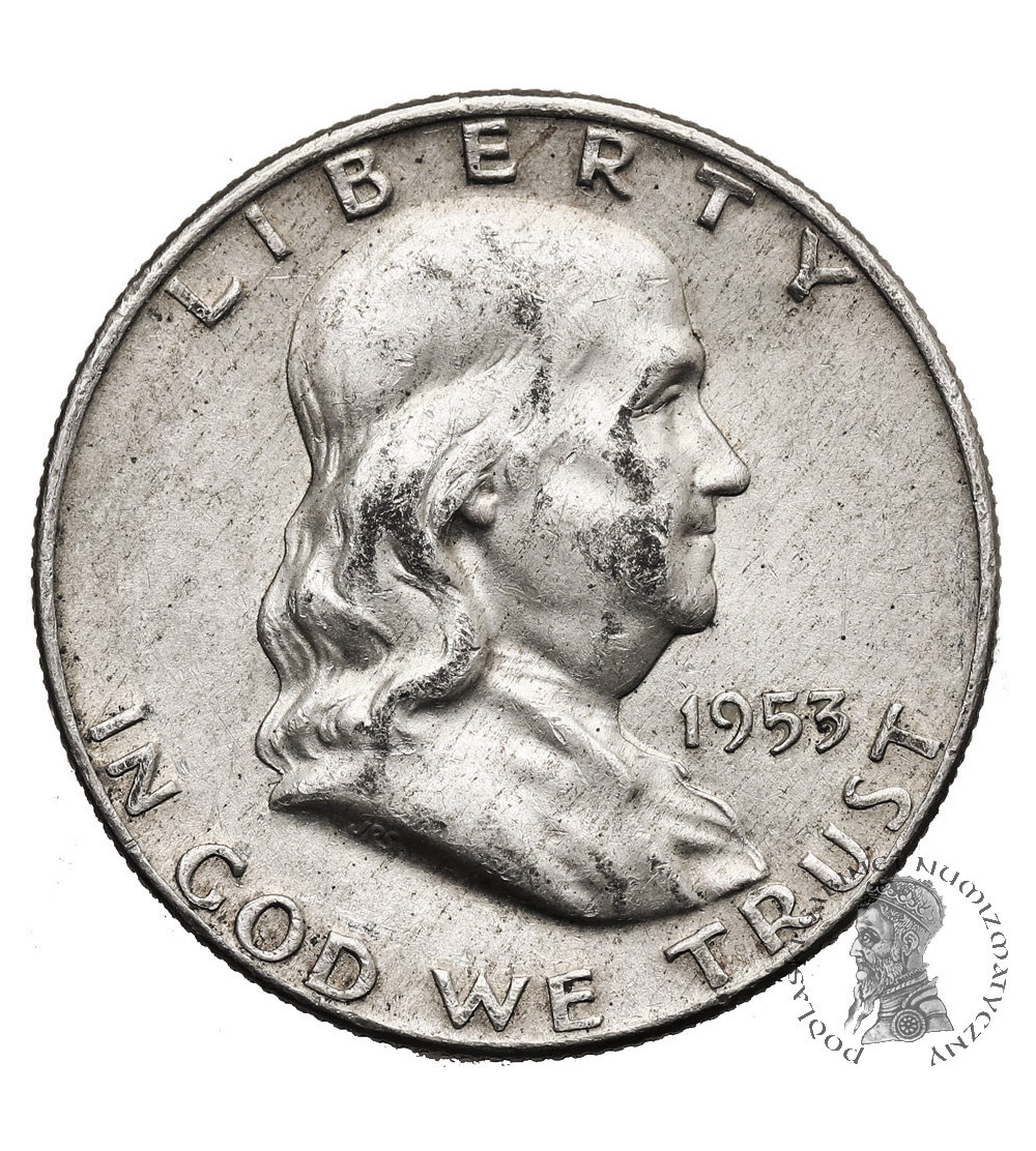 USA. 1/2 dolara 1953 D, Denver - ,,Franklin Half Dollar" USA. 1/2 dolara 1953 D, Denver - ,,Franklin Half Dollar"