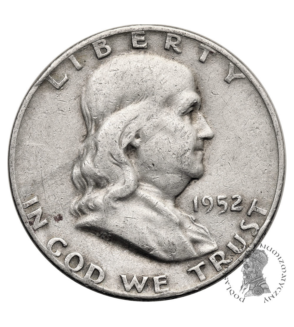 USA. 1/2 dolara 1952 D, Denver - ,,Franklin Half Dollar" USA. 1/2 dolara 1952 D, Denver - ,,Franklin Half Dollar"