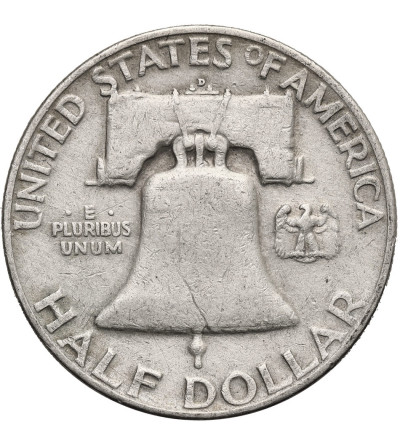 USA. 1/2 Dollar 1952 D, Denver - "Franklin Half Dollar"