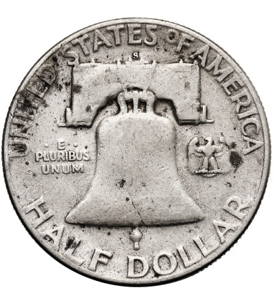 USA. 1/2 dolara 1951 S, San Francisco - ,,Franklin Half Dollar"
