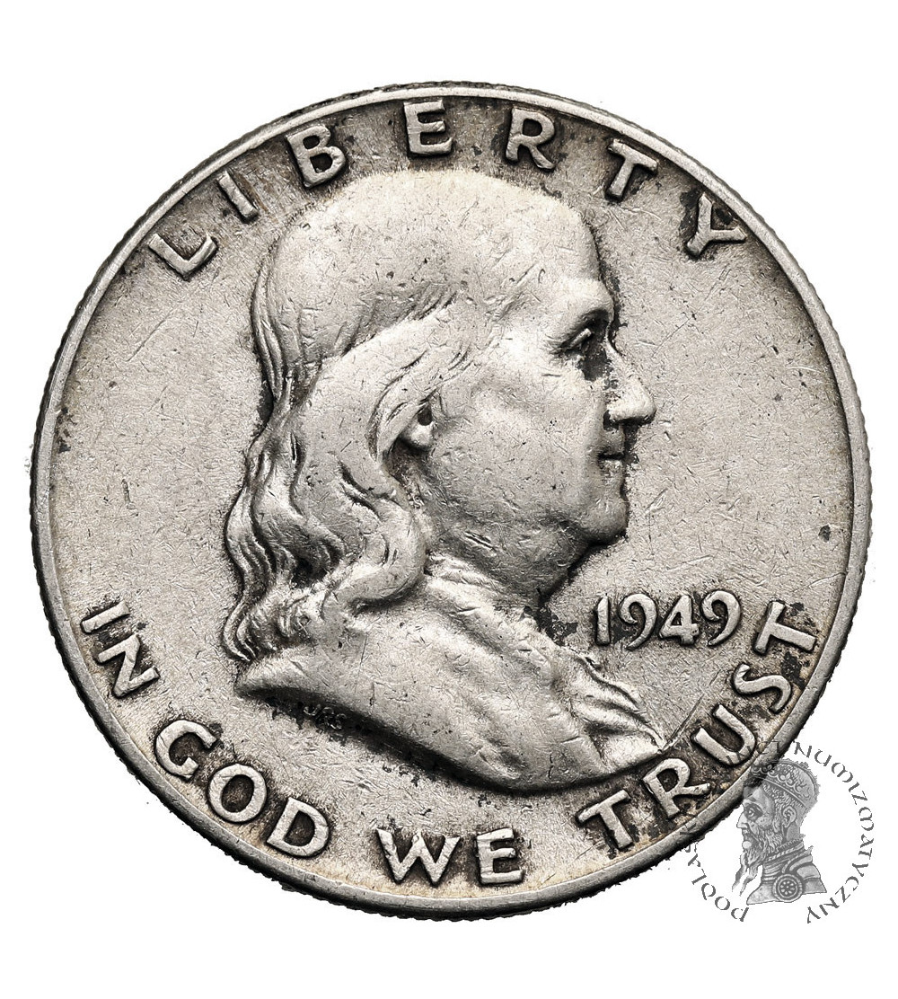 USA. 1/2 dolara 1949, Filadelfia - ,,Franklin Half Dollar"