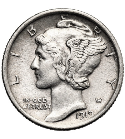 USA. 10 Cents “Mercury Dime” 1919, Philadelphia