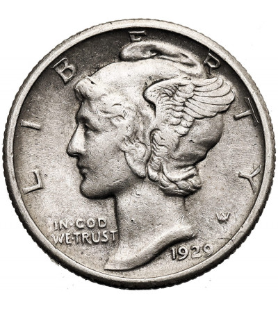 USA. 10 Cents “Mercury Dime” 1929, Philadelphia