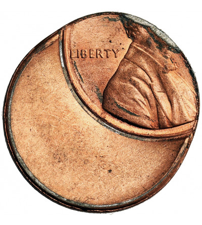 USA. 1 Cent “Lincoln Cent”, mint made error - struck off center