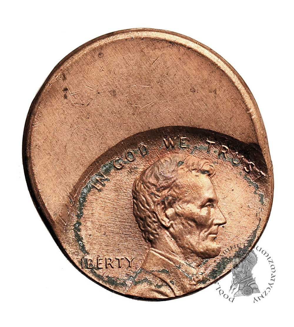 USA. 1 Cent “Lincoln Cent”, mint made error - struck off center USA. 1 Cent “Lincoln Cent”, mint made error - struck off center