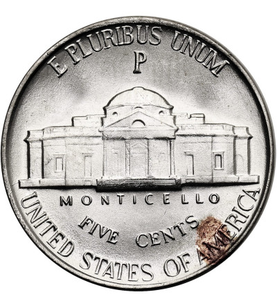 USA. 5 Cents 1943 P, “Jefferson Wartime Nickel”, Philadelphia