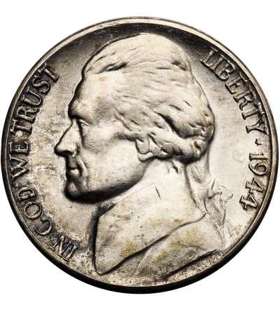 USA. 5 Cents 1944 S, “Jefferson Wartime Nickel”, San Francisco
