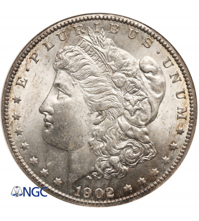 USA. Morgan Dollar 1902 O, New Orleans - NGC MS 63
