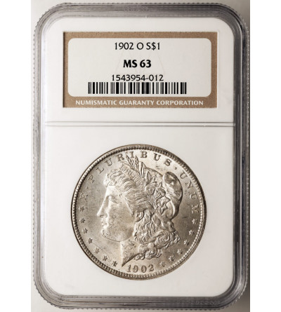 USA. Morgan Dollar 1902 O, New Orleans - NGC MS 63