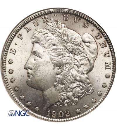 USA. Morgan Dollar 1902 O, New Orleans - NGC MS 63