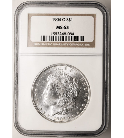 USA. Morgan Dolar 1904 O, Nowy Orlean - NGC MS 63