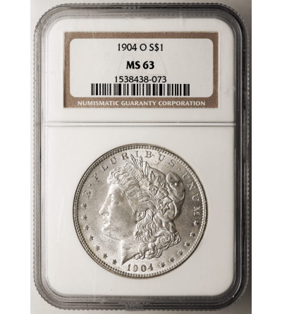 USA. Morgan Dollar 1904 O, New Orleans - NGC MS 63